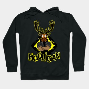 Print on a T-shirt "hooligan" depicting a deer Hoodie